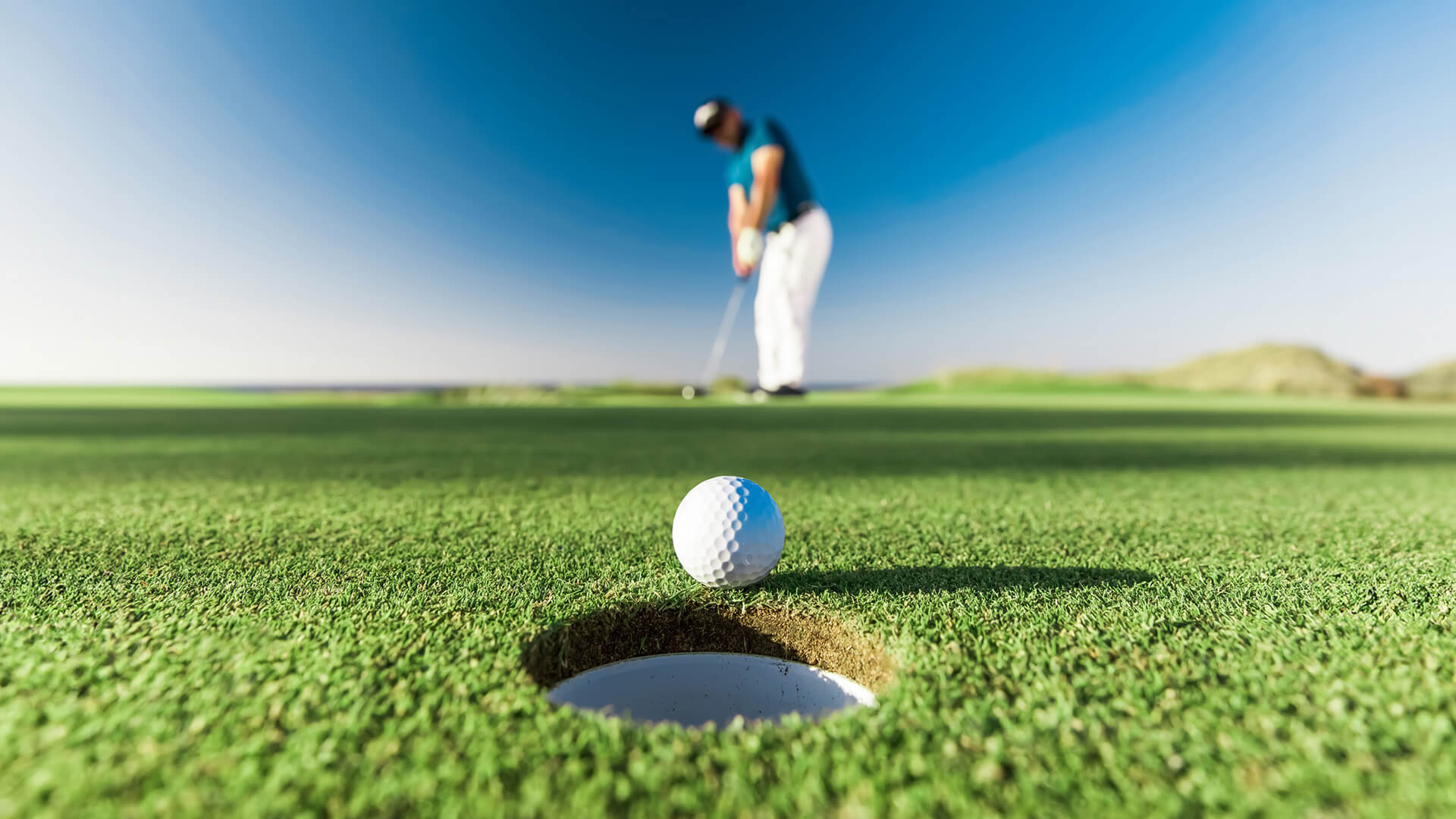 golf hole in